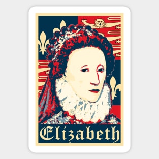 Elizabeth Queen Of England Propaganda Poster Pop Art Sticker